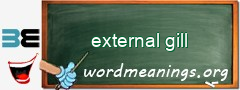 WordMeaning blackboard for external gill